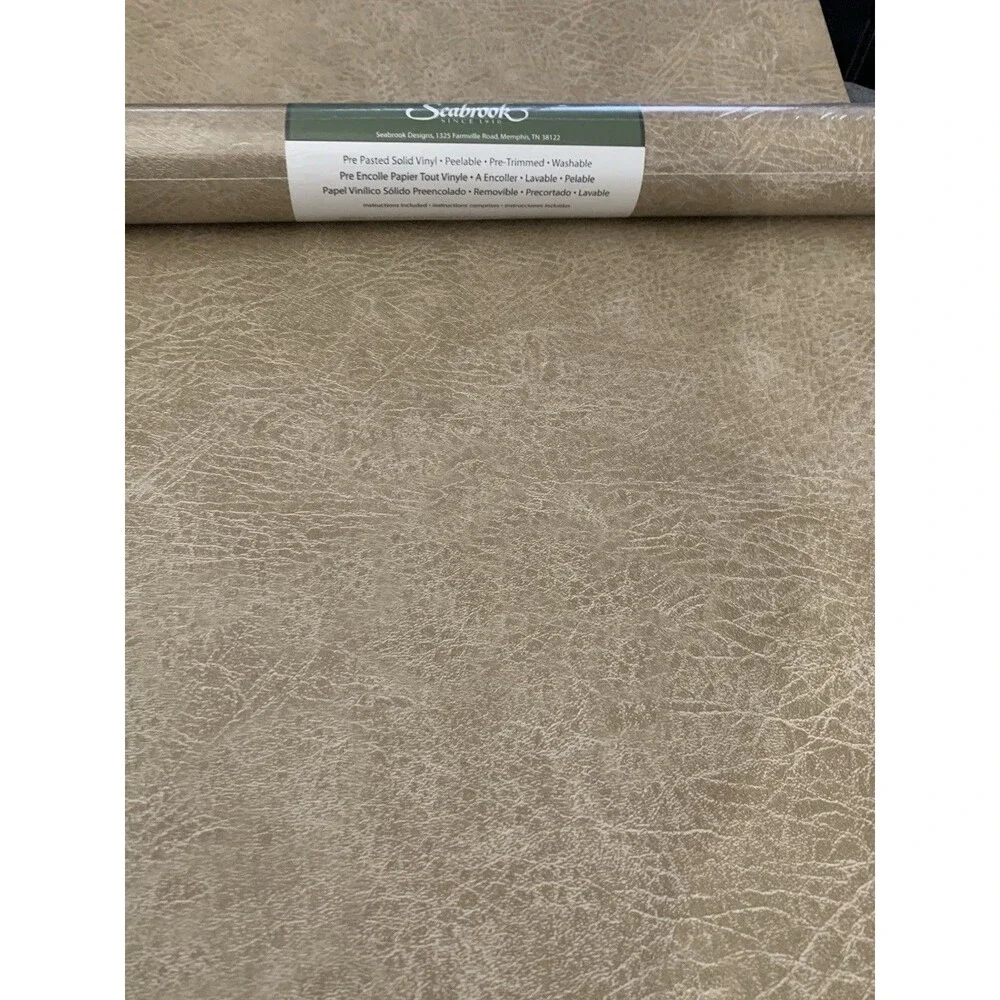 Seabrook Faux Leather Wallpaper EQ104683, 20.5” X 11yds